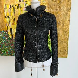 Ferrucci Genuine Black Leather lambskin Jacket S